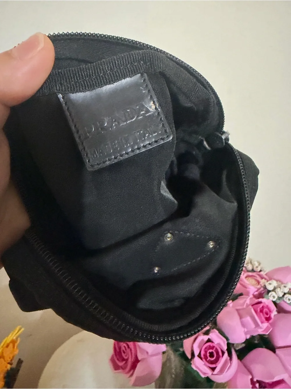 Prada Black Nylon cosmetic Pouch